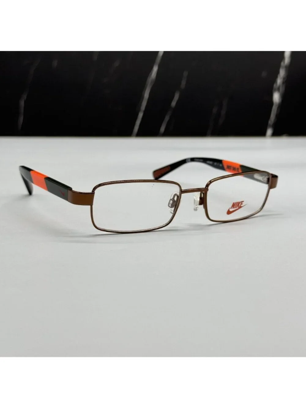 Nike 5573 218 Kids Eyeglasses Brown Orange NEW